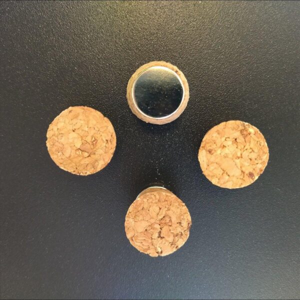 Kurkmagneetjes met sterke magneet voor op magneetbord of koelkast