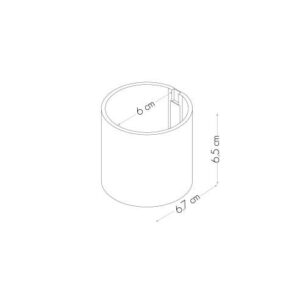 Magnetisch bakje cilinder 6 cm van KalaMitica - meerdere kleuren 11 Schema van de maatvoering van een magnetisch bakje cylinder 6cm