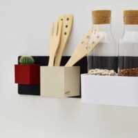 Magnetische (planten) pot 'Cube' 9cm van KalaMitica - meerdere kleuren 5 Magnetische bakjes in meerdere vormen en maten e1733326264307