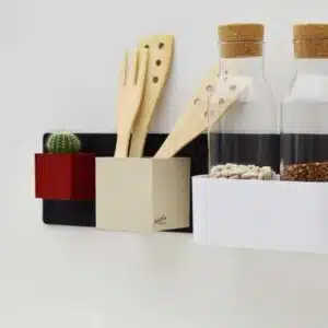 Magnetische (planten) pot 'Cube' 9cm van KalaMitica - meerdere kleuren 5 Magnetische bakjes in meerdere vormen en maten e1733326264307