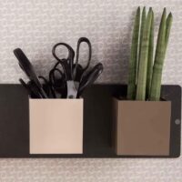 Magnetische (planten) pot 'Cube' 9cm van KalaMitica - meerdere kleuren 3 Magnetische bakjes van 9 cm voor op magneetborden of de koelkast