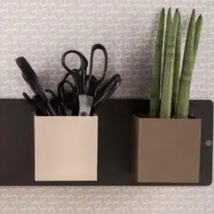 Magnetische (planten) pot 'Cube' 9cm van KalaMitica - meerdere kleuren 3 Magnetische bakjes van 9 cm voor op magneetborden of de koelkast