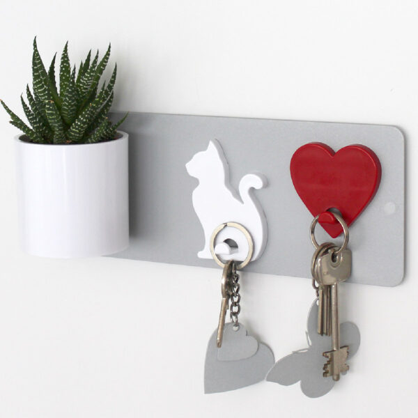 Magneetbord klein en in de kleur zilvergrijs