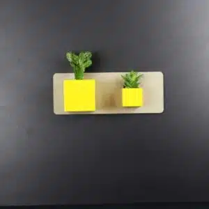 Klein Magneetbord / Magnetisch krijtbord van KalaMitica (9 x 24 cm) wit, beige en zwart 4 Magneetbord smal met magnetische plantenpotten