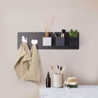 Magneetbord / Magnetisch krijtbord (14 x 50 cm) KalaMitica wit, beige en zwart 2 Magneetbord zwart die langwerpig is met een maat van 15x50cm en van het merk KalaMitica uit Italië
