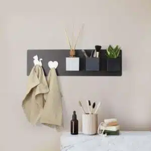 Magneetbord / Magnetisch krijtbord (14 x 50 cm) KalaMitica wit, beige en zwart 2 Magneetbord zwart die langwerpig is met een maat van 15x50cm en van het merk KalaMitica uit Italiƫ