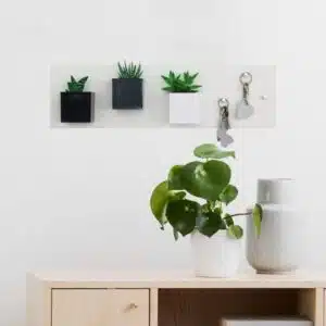 Magneetbord / Magnetisch krijtbord (14 x 50 cm) KalaMitica wit, beige en zwart 4 Magnetisch krijtbord wit 15x50cm KalaMitica