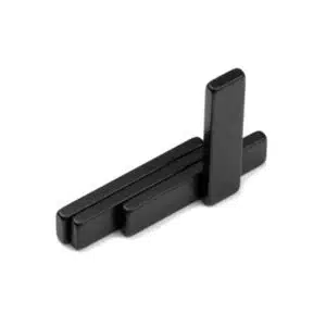Blokmagneet zwart 30 x 7 x 2,5 mm (N38H) Hittebestendig Houdkracht 2,1 kg 4 Verschillende zwarte langwerpige blokmagneten