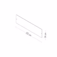 Magneetbord / Magnetisch krijtbord (14 x 50 cm) KalaMitica wit, beige en zwart 8 magneetbord 15x50cm maatvoering