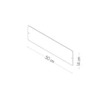 Magneetbord / Magnetisch krijtbord (14 x 50 cm) KalaMitica wit, beige en zwart 8 magneetbord 15x50cm maatvoering