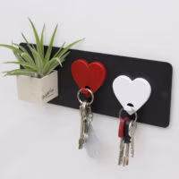 Klein Magneetbord (9x24 cm) wit, beige, zilvergrijs en zwart – KalaMitica – MagneetjesWinkel