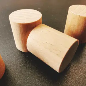 Houten magneet cilinder (4 stuks) 5 Houten magneet cilinder (4 stuks) detail