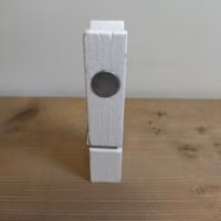 Magneet knijper blank en wit (99x20mm) 4 Magneet knijper wit groot