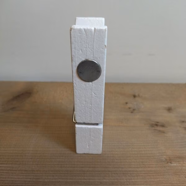 Magneet knijper wit groot