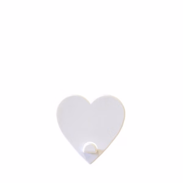Magneethaak hart kalamitica wit