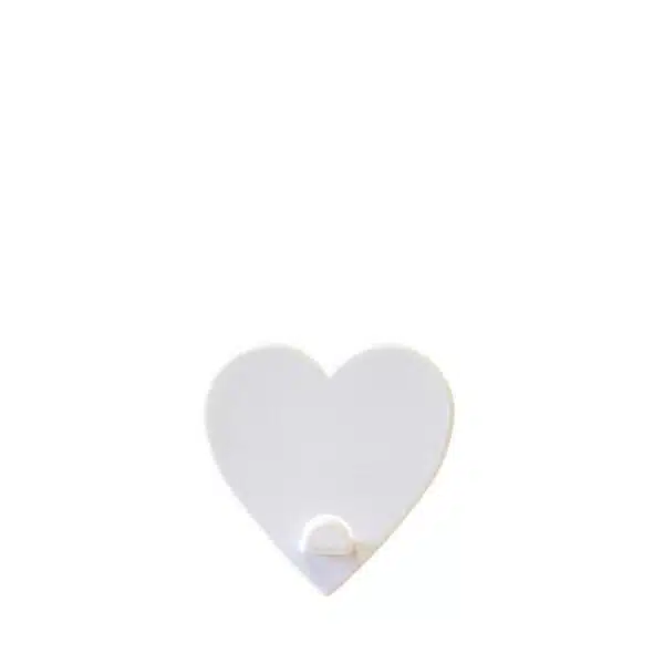 Magneethaak hart kalamitica wit