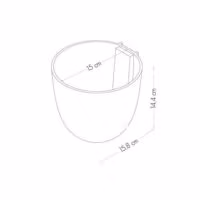 Magnetische ronde (planten) pot 15cm - meerdere kleuren 5 Magnetische planten pot 15 cm maatvoering e1733390776212