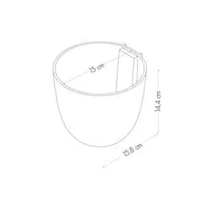 Magnetische ronde (planten) pot 15cm - meerdere kleuren 5 Magnetische planten pot 15 cm maatvoering e1733390776212