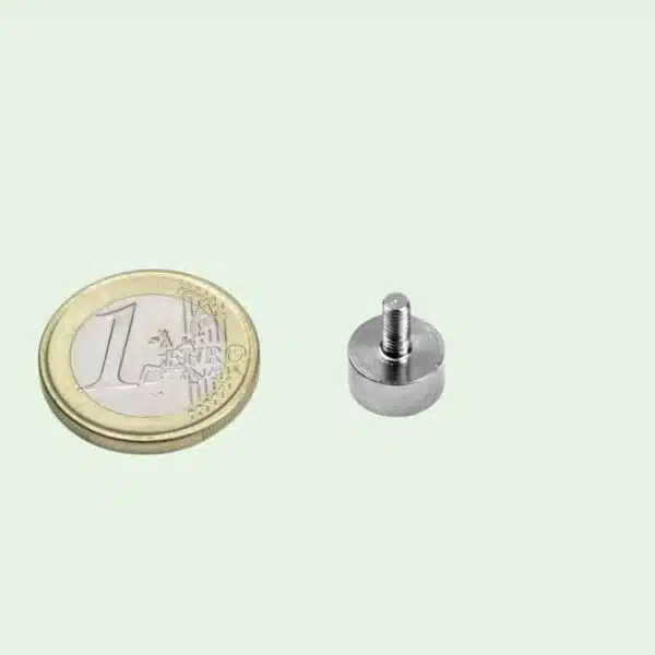 Potmagneet 10 mm met schroefdraad