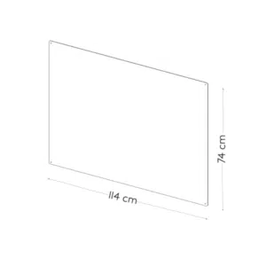 Groot Magneetbord 114 x 74 cm zwart, beige of wit 8 magnetisch krijtbord 114x74 maatvoering