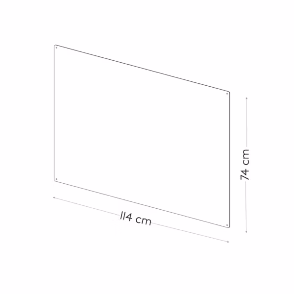magnetisch krijtbord 114x74 maatvoering