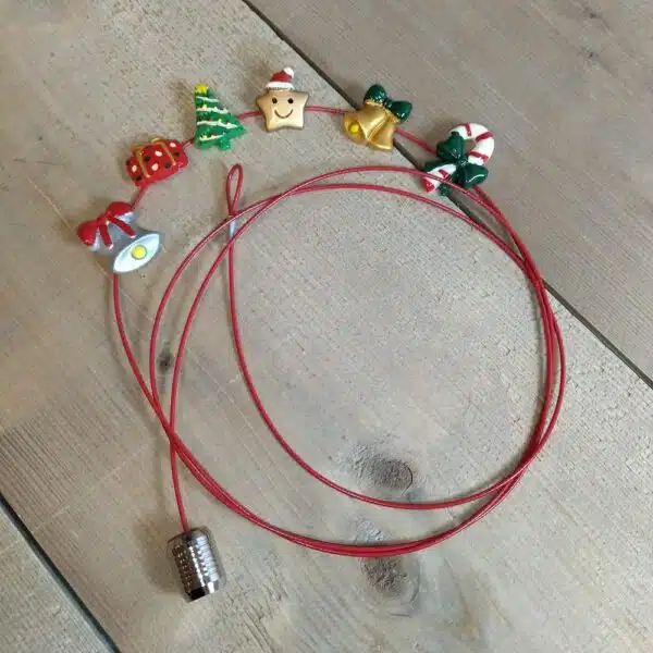 Magnetisch fotokoord met kerstmagneetjes