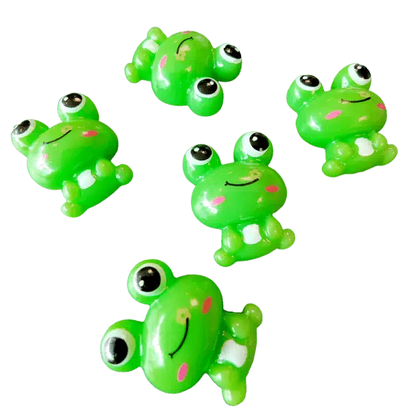 Koelkastmagneetjes 'Groene kikkers' zijn 5 kleine kikkertjes met een sterk magneetje