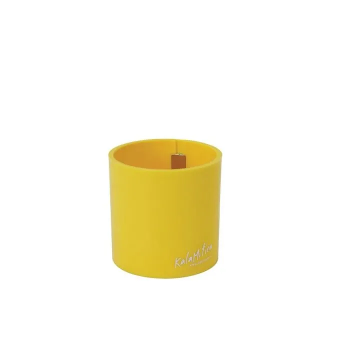 Magnetisch bakje cilindervorm geel 6 cm