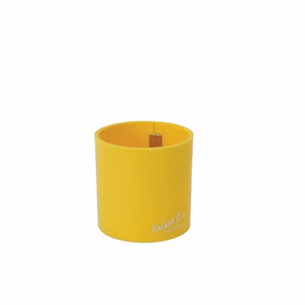 Magnetisch bakje cilindervorm geel 6 cm