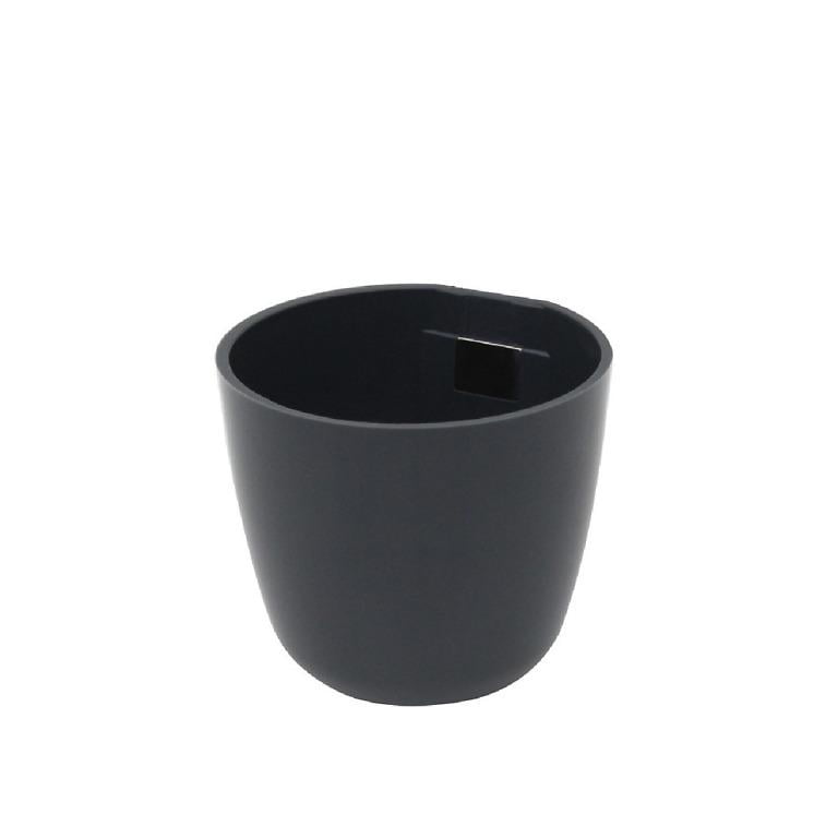 magnetisch bakje 6 cm als magnetische plantenpot in warm gunmetal