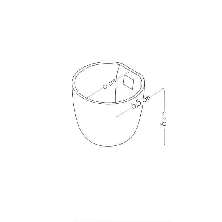 magnetisch bakje rond maatvoering 6 cm