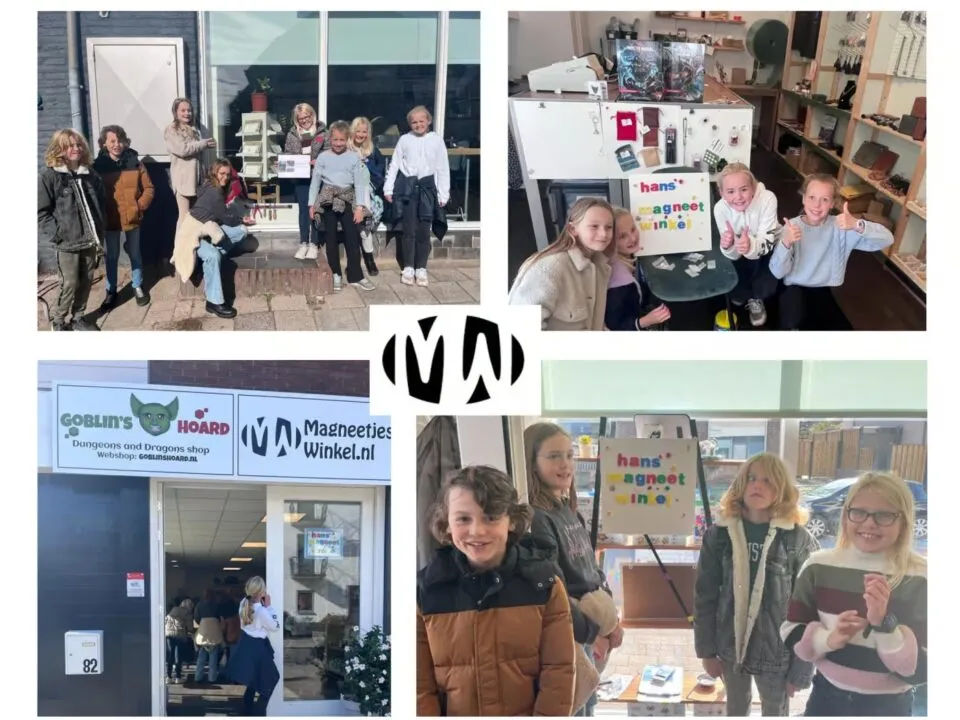Fotocollage van een kinderfeestje bij MageetjesWinkel.nl in Ede