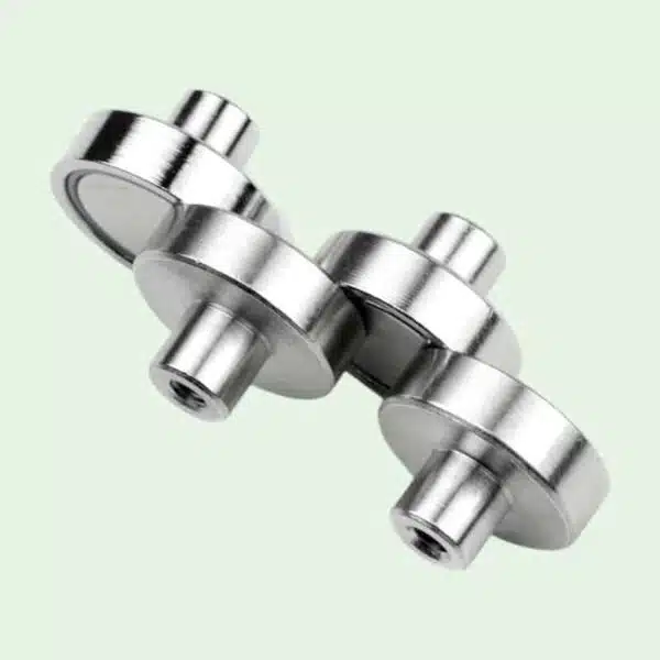 4 stuks zilveren potmagneten met draadbus van 20 mm