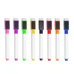 Kleine whiteboard stiften 8 kleuren 3 Acht kleine whiteboardstiften met heldere kleuren inkt