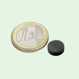 Schijfmagneet Ferriet 15 x 3 mm (Trekkracht ca. 400 gram) 2 Ferriet schijfmagneet 10 mm
