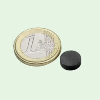 Schijfmagneet Ferriet 10 x 3 mm (Trekkracht ca. 200 gram) 2 Ferriet schijfmagneet 10 mm