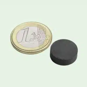 Schijfmagneet Ferriet 15 x 5 mm (Trekkracht ca. 550 gram) 2 Ferriet magneet schijf 15 x 5 mm