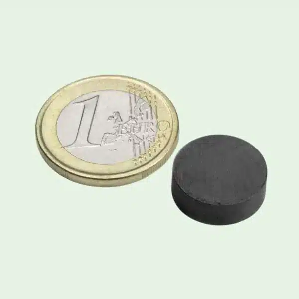 Ferriet magneet schijf 15 x 5 mm