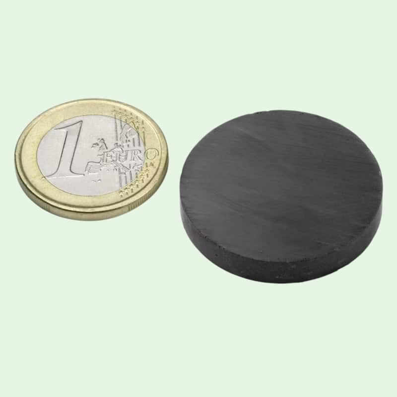 Schijfmagneet Ferriet 30 x 5 mm (Trekkracht ca. 900 gram) 1 Ferriet magneten 30 x 5 mm