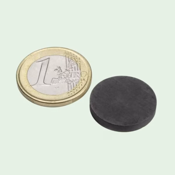Ronde schijfmagneet ferriet 20 x 3 mm