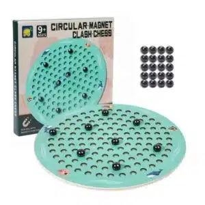 Magnetisch bordspel met magneetballen 2 Magnetisch bordspel van hout en magneetballen