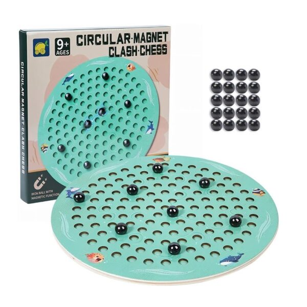 Magnetisch bordspel van hout en magneetballen