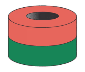 Ringmagneet axiaal gemagnetiseerd