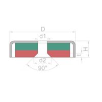 Potmagneet verzonken gat 10 mm (max trekkracht 1,3 kilo) 8 Schema magnetiseringsrichting potmagneet 10mm e1733310768941