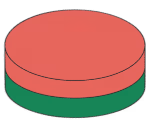 Axiale magnetisering bij een schijfmagneet