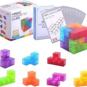 Magnetische kubus puzzel + speelkaarten 3 Magic Magnetic cubes magnetische kubus