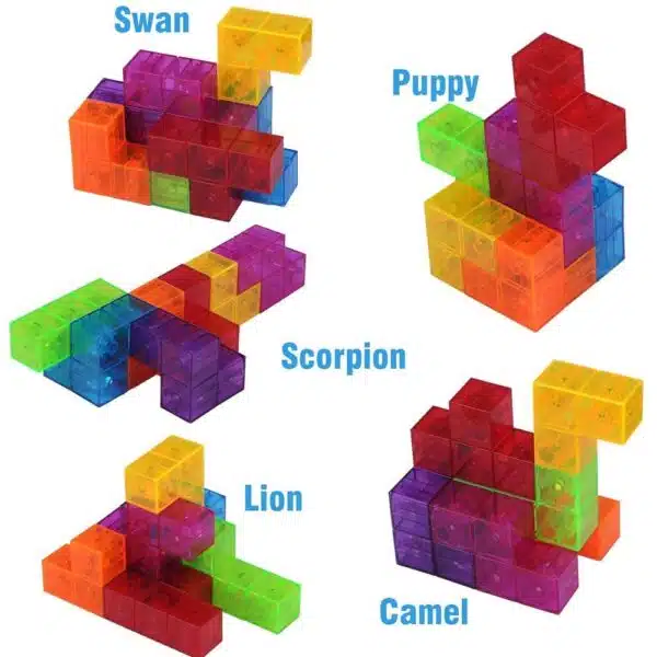 Magnetische kubus puzzel voorbeelden