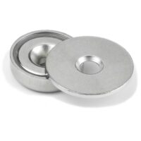 Metalen tegenstuk met boorgat 23mm 4 Metalen schrijfjes als tegenstuk voor potmagneten en gewone magneten e1750926465416