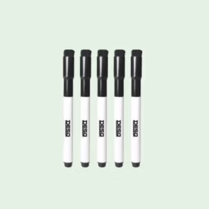 Whiteboardstiften zwart 5 stuks smalle punt 2 Whiteboardstift smalle punt zwart Desq