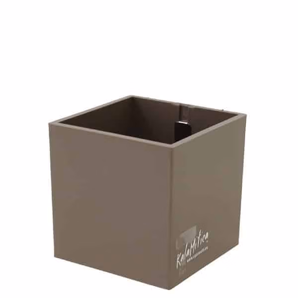 Vierkant magnetisch bakje in de kleur taupe en maatvoering 6 cm